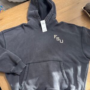 Hollister FSU Black Pullover Hoodie with Front Pocket
